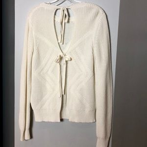 Backless ivory sweater